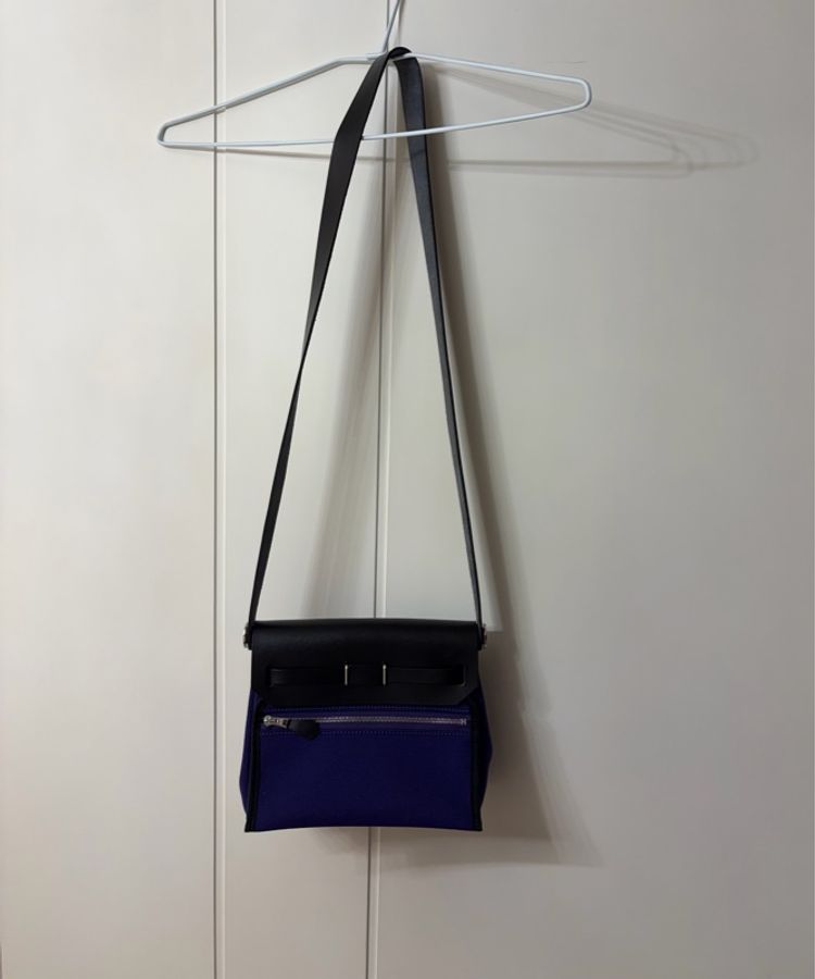 Hermes mini herbag 2026最新配色黑紫銀扣-2