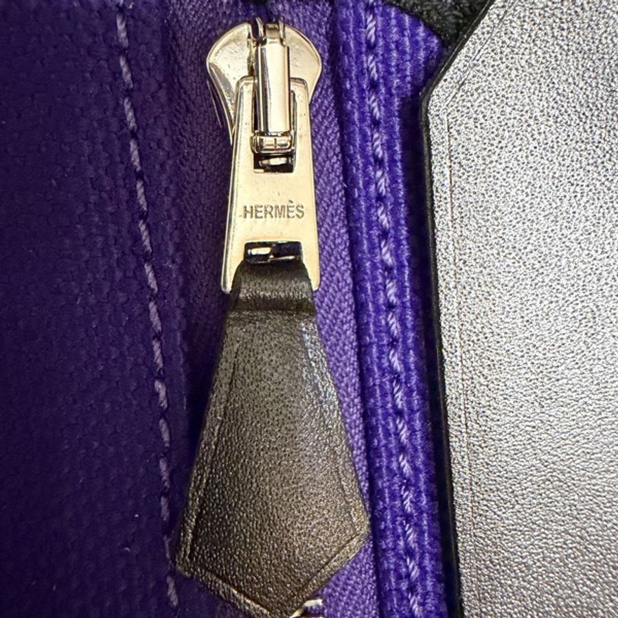Hermes mini herbag 2026最新配色黑紫銀扣-8