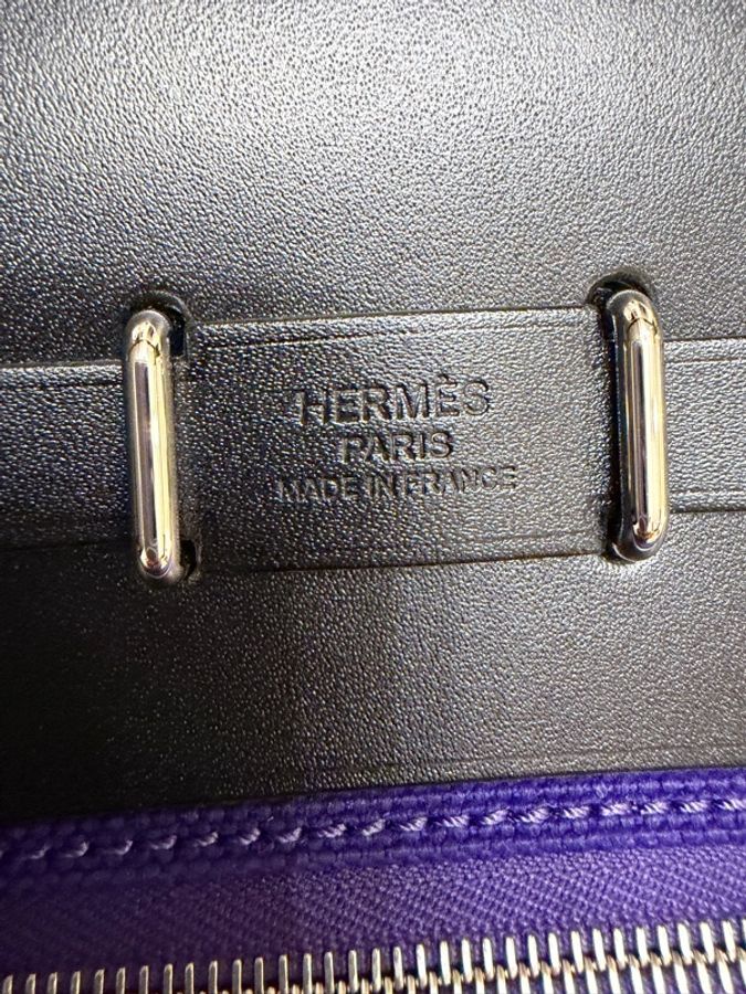 Hermes mini herbag 2026最新配色黑紫銀扣-9