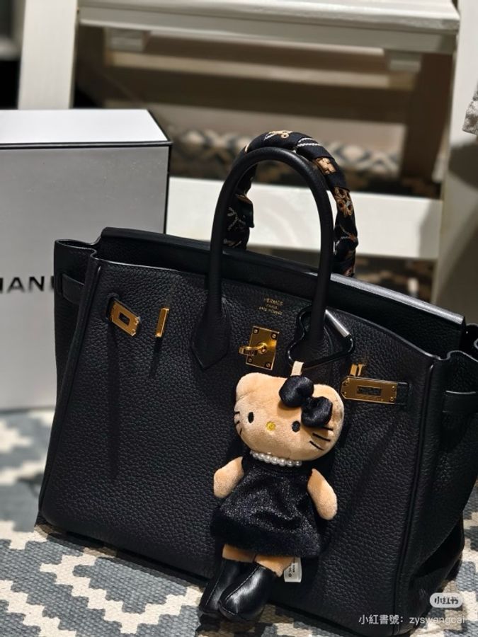 Hermès birkin 25黑色金釦 全新-0