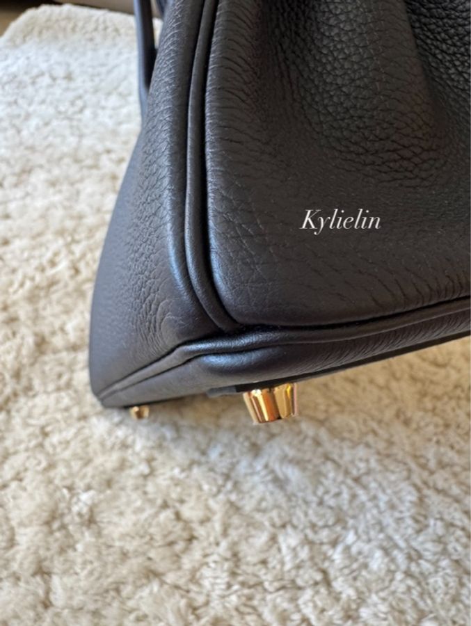 Hermès birkin 25黑色金釦 全新-9