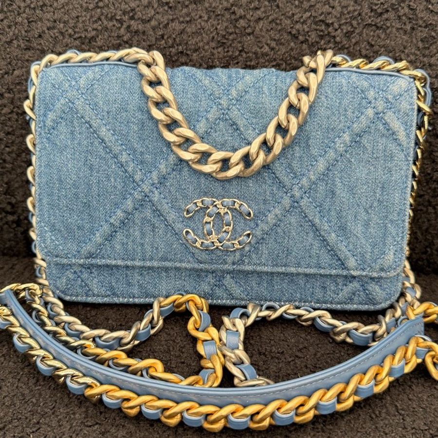 Chanel 香奈兒 牛仔19bag woc 芯片款-0