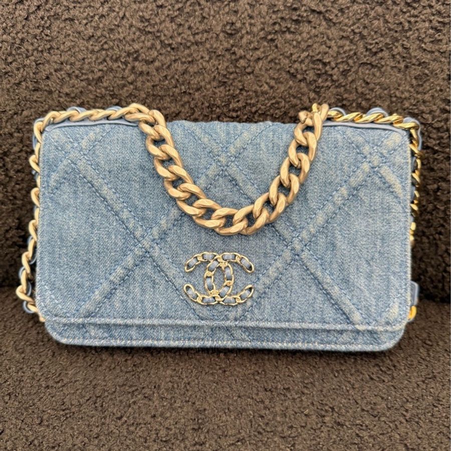 Chanel 香奈兒 牛仔19bag woc 芯片款-1