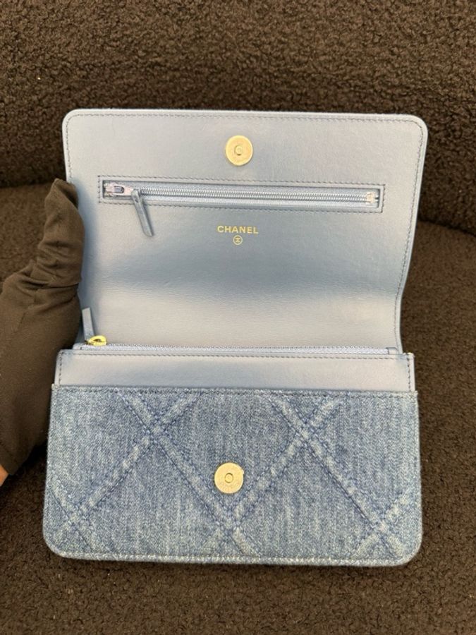 Chanel 香奈兒 牛仔19bag woc 芯片款-6