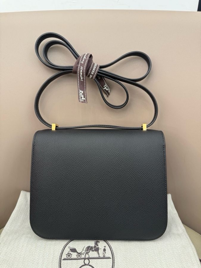 閒置 Hermes 愛馬仕 黑金康康19 ep皮 w刻-1