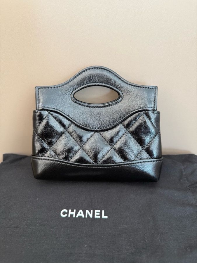 Chanel 香奈兒 黑金羊皮31bag超mini 芯片款-2