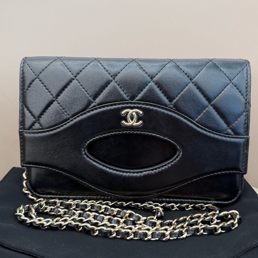 Chanel 香奈兒 24c新款黑金31bag woc鏈條包 芯片款-0