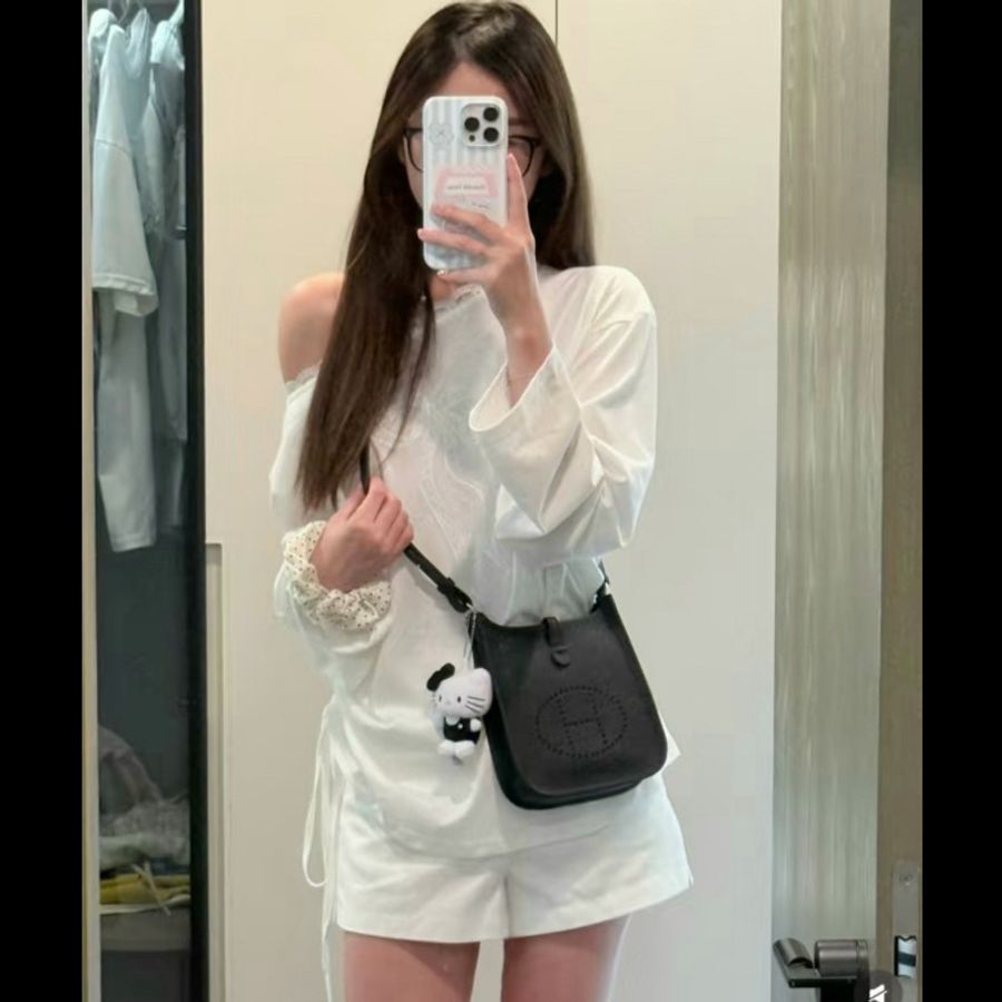 全新❤️Hermes/愛馬仕 黑銀 伊芙琳迷你 evelyne mini-5
