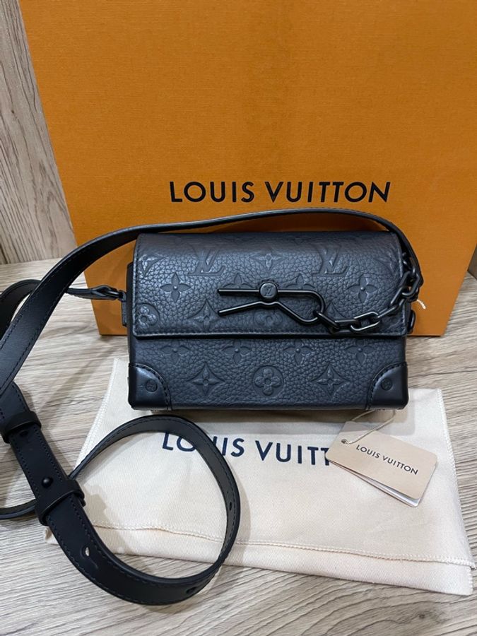 台灣專櫃購入-Lv黑壓紋Steamer(M81746)/配件齊全-0