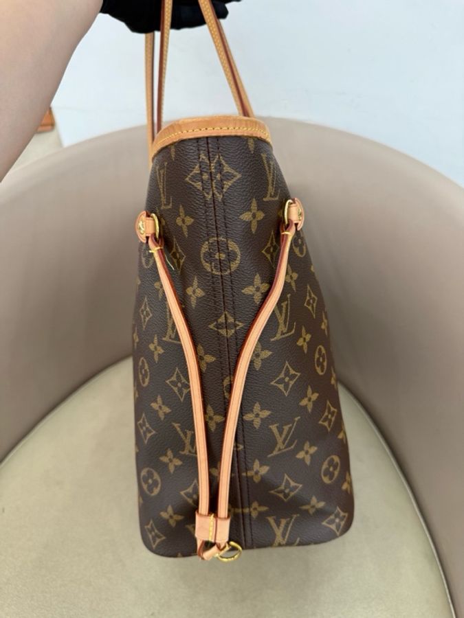 Louis Vuitton 路易威登 經典老花Neverfull中號大紅色內里-4