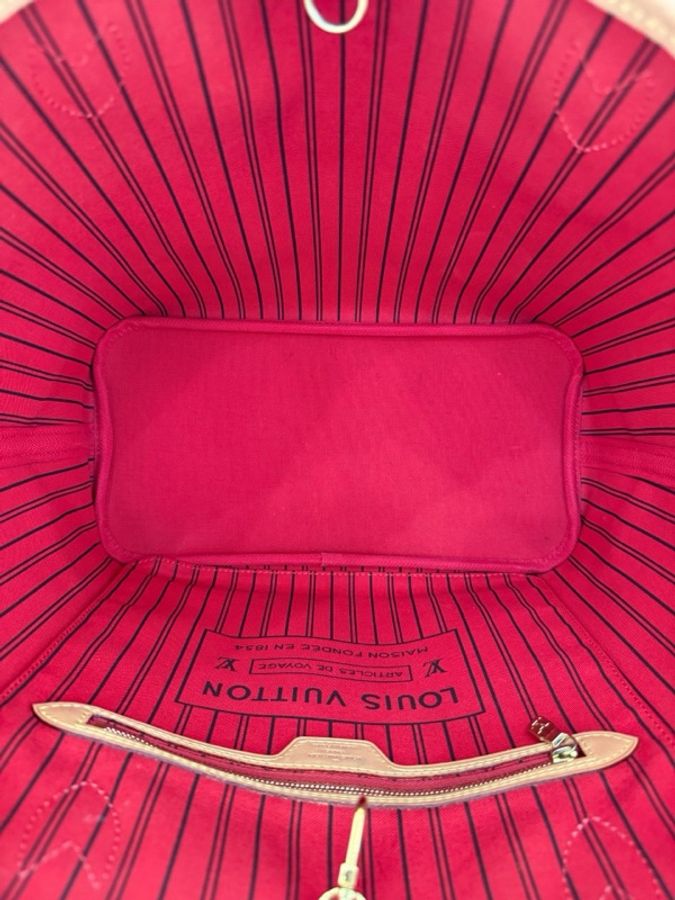 Louis Vuitton 路易威登 經典老花Neverfull中號大紅色內里-6