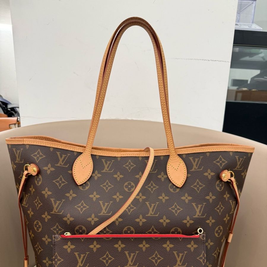 Louis Vuitton 路易威登 經典老花Neverfull中號大紅色內里-7