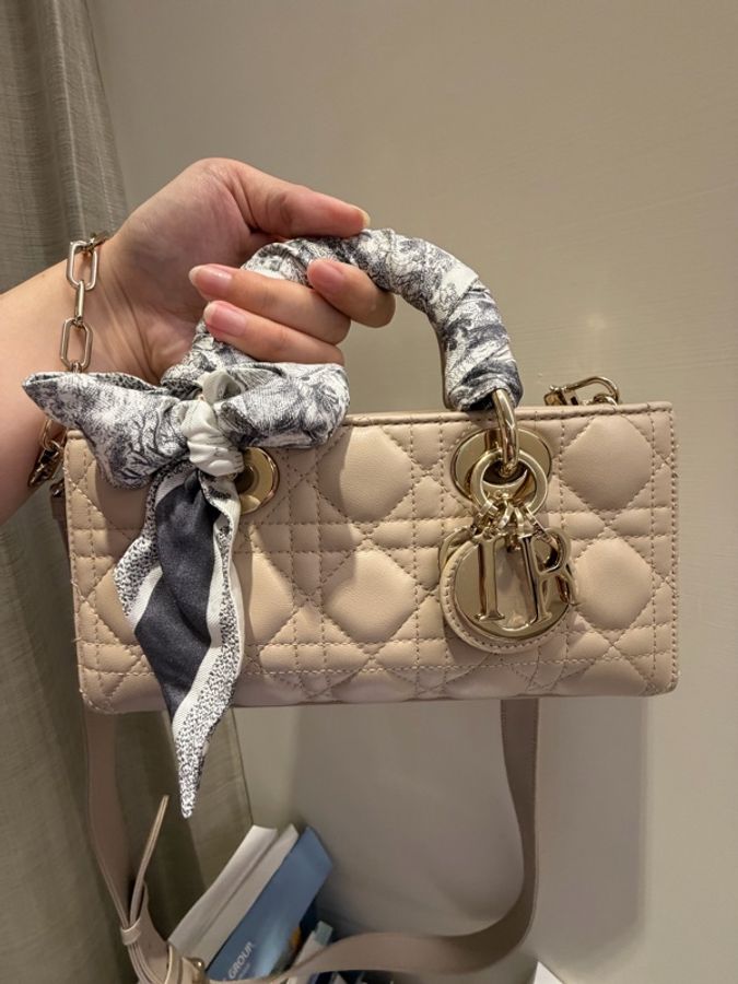 Dior Lady D joy小號奶茶色-2