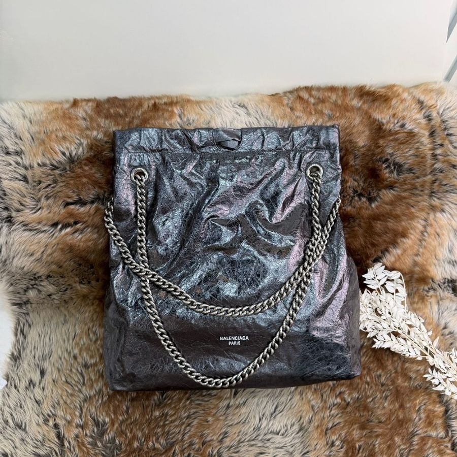 Balenciaga Crush Tote 亮面揉製小牛皮鍊包-1