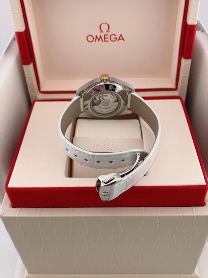 Omega/歐米茄 海馬系列231.28.34.20.55.004 滿鑽貝母盤自動機械腕表,表徑:34,25年保卡盒子-3