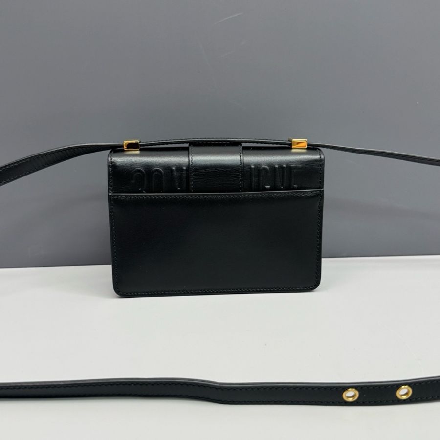 Dior迪奧 黑金全皮mini蒙田30 MONTAIGNE單肩斜挎包-1