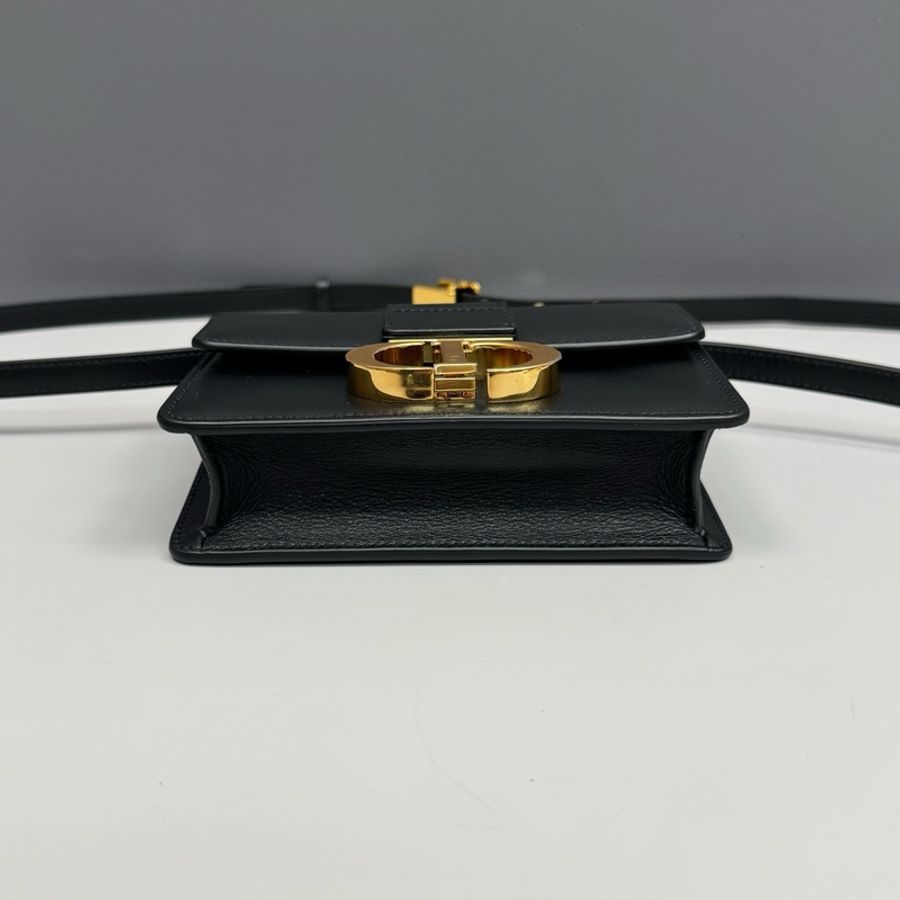 Dior迪奧 黑金全皮mini蒙田30 MONTAIGNE單肩斜挎包-4