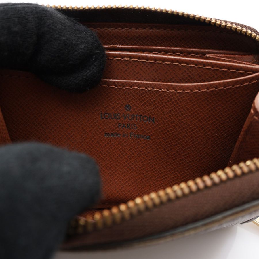 LOUIS VUITTON LV 路易威登 拉鍊零錢包 棕色 原花帆布 M60067-3