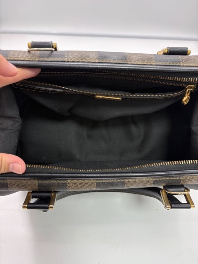 fendi 芬迪 胡桃紋系列波士頓手提包-9