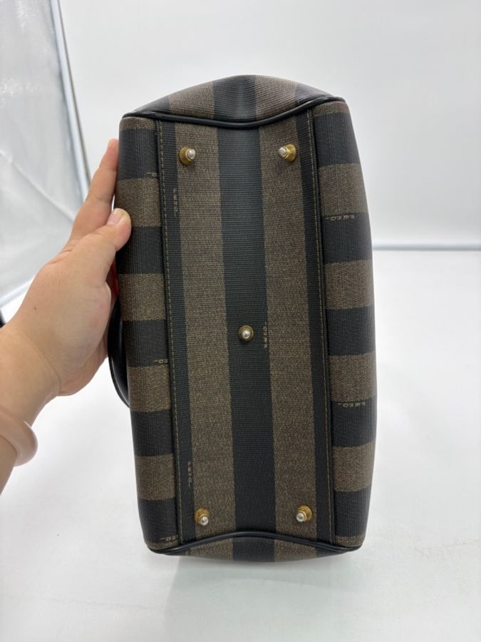 fendi 芬迪 胡桃紋系列波士頓手提包-17