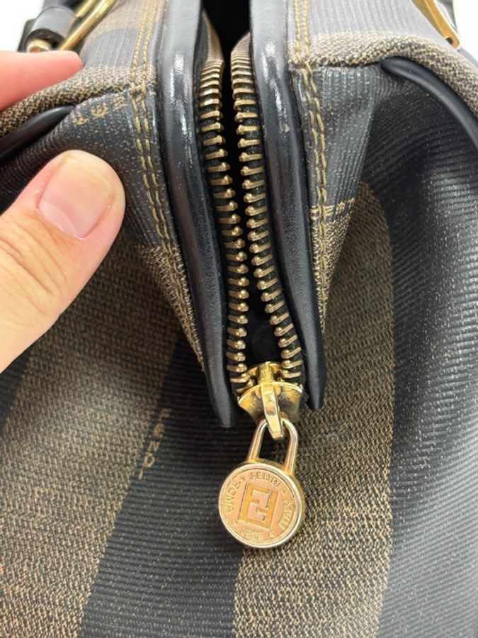 fendi 芬迪 胡桃紋系列波士頓手提包-19