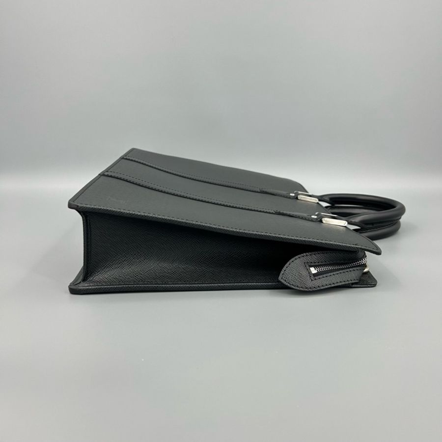 Louis Vuitton 路易威登 黑灰十字紋全皮手提公文包 41*30 缺 肩帶-3
