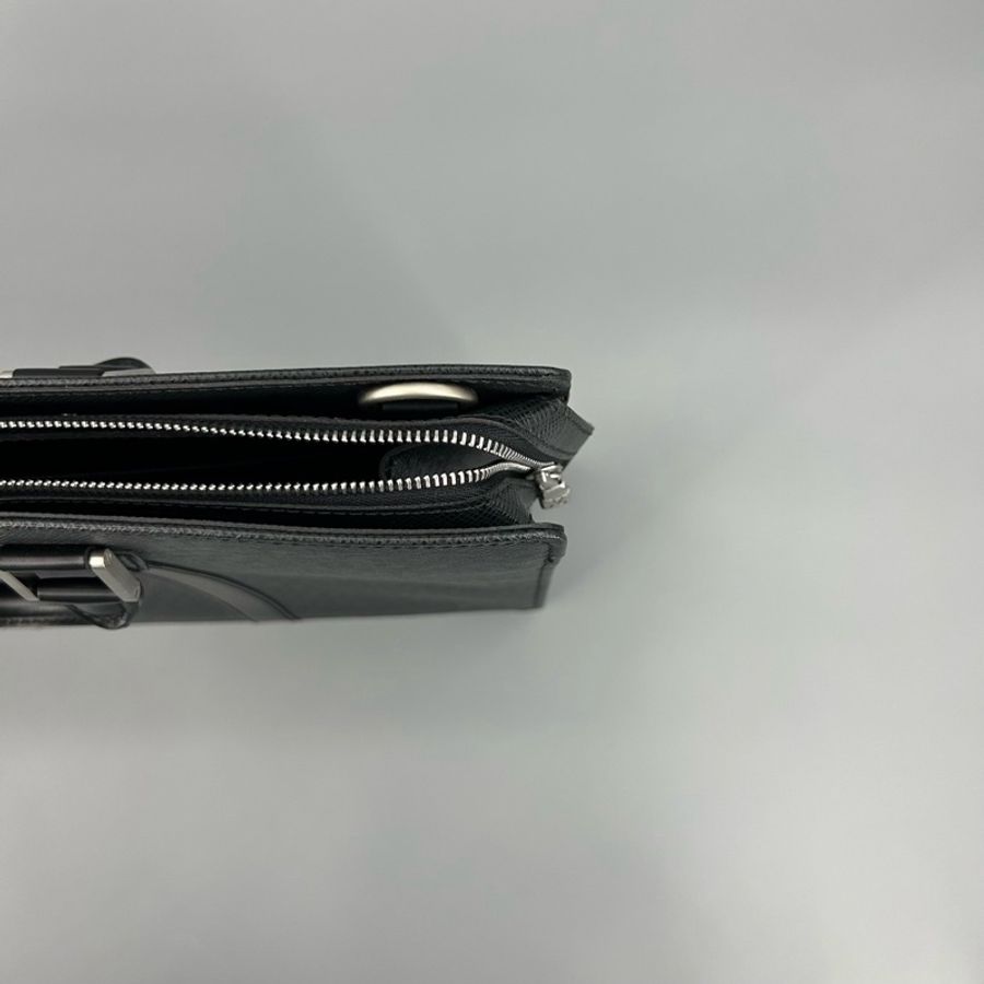 Louis Vuitton 路易威登 黑灰十字紋全皮手提公文包 41*30 缺 肩帶-11