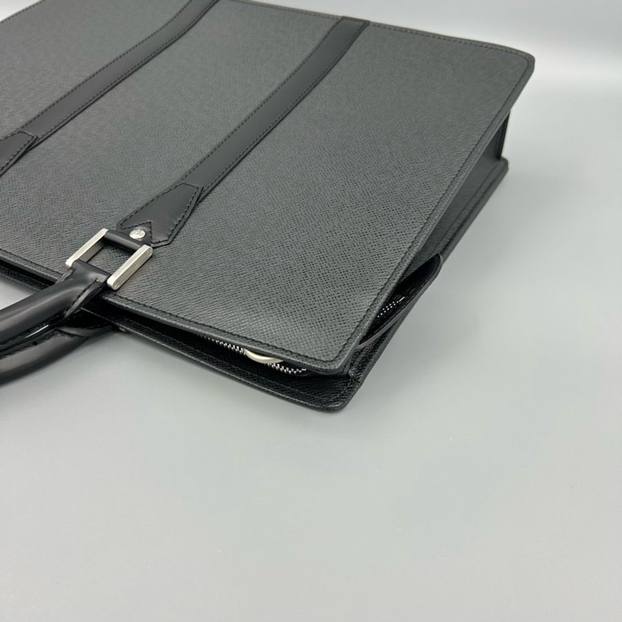 Louis Vuitton 路易威登 黑灰十字紋全皮手提公文包 41*30 缺 肩帶-15
