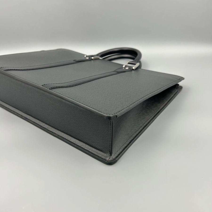 Louis Vuitton 路易威登 黑灰十字紋全皮手提公文包 41*30 缺 肩帶-16