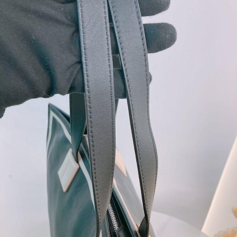 MS0793 Bally 巴利LOGO字牛皮手拿包包 Logo-Print Tote Bag 40cm Calfskin Black x PHW-12
