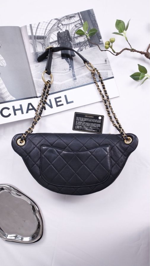 Chanel 19年埃及高级手工坊系列珍珠皮穿链腰包-1