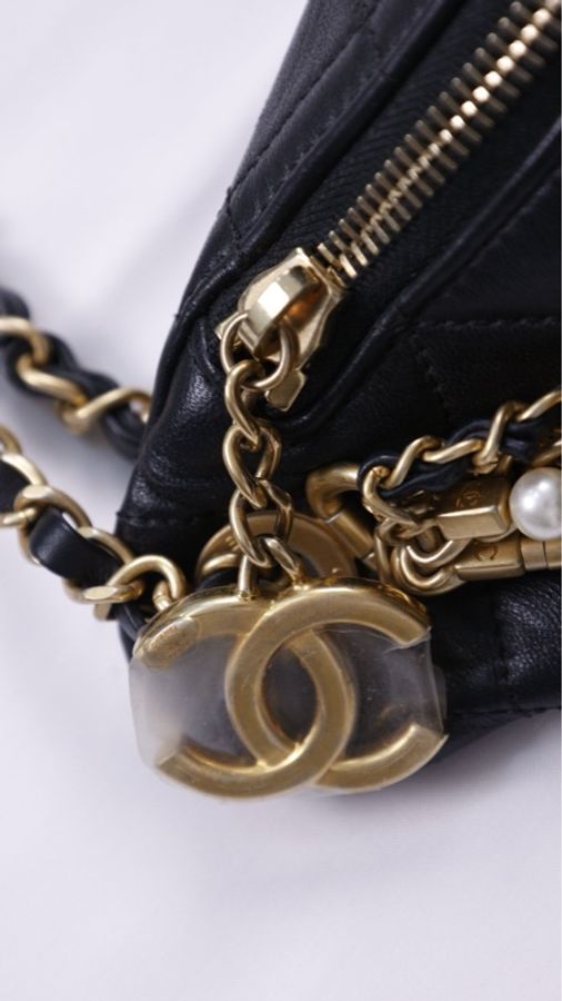 Chanel 19年埃及高级手工坊系列珍珠皮穿链腰包-4