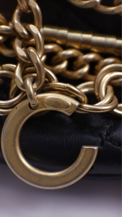 Chanel 19年埃及高级手工坊系列珍珠皮穿链腰包-14