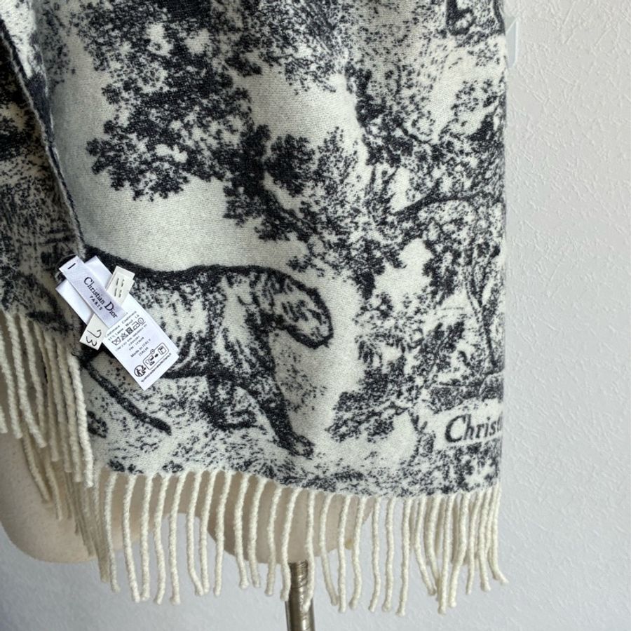 Dior 叢林動物系列羊毛圍巾🧣-7