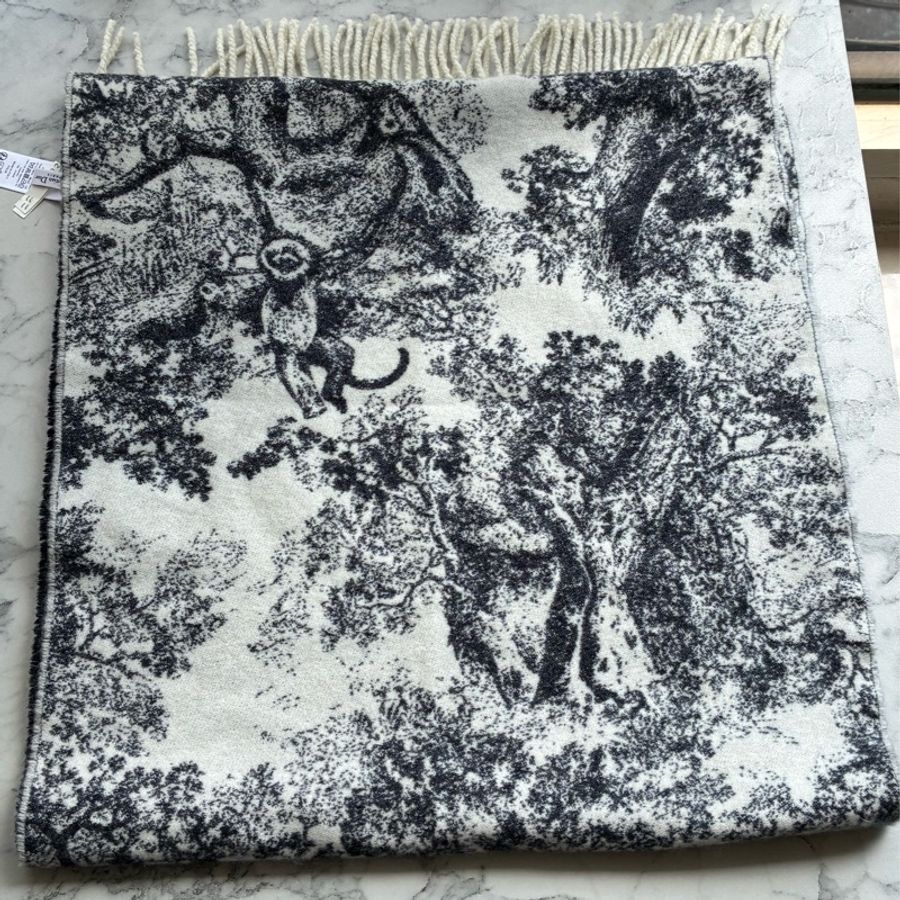 Dior 叢林動物系列羊毛圍巾🧣-9