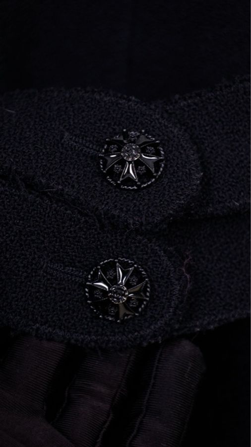 Chanel 08年旋转木马系列秀款黑白娃娃领收腰假两件外套可拆卸-17