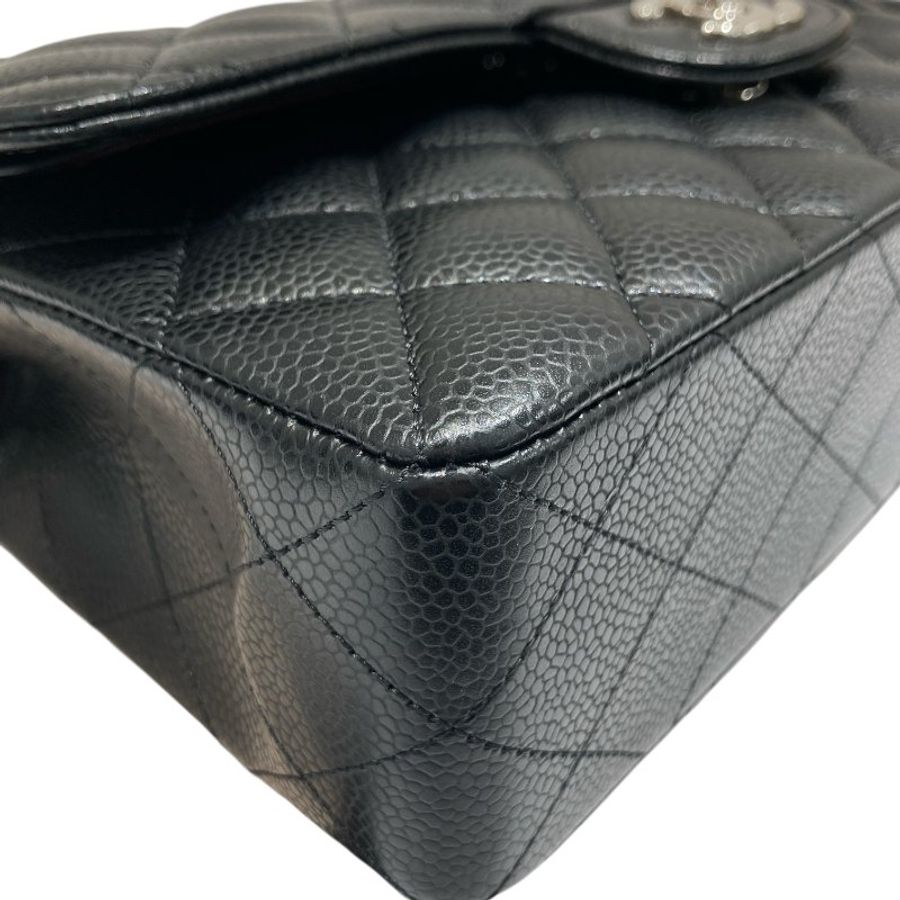 CHANEL 香奈兒 A01113 SMALL CLASSIC FLAP BAG 23 翻蓋肩背包 荔枝牛皮 黑色 銀釦-7