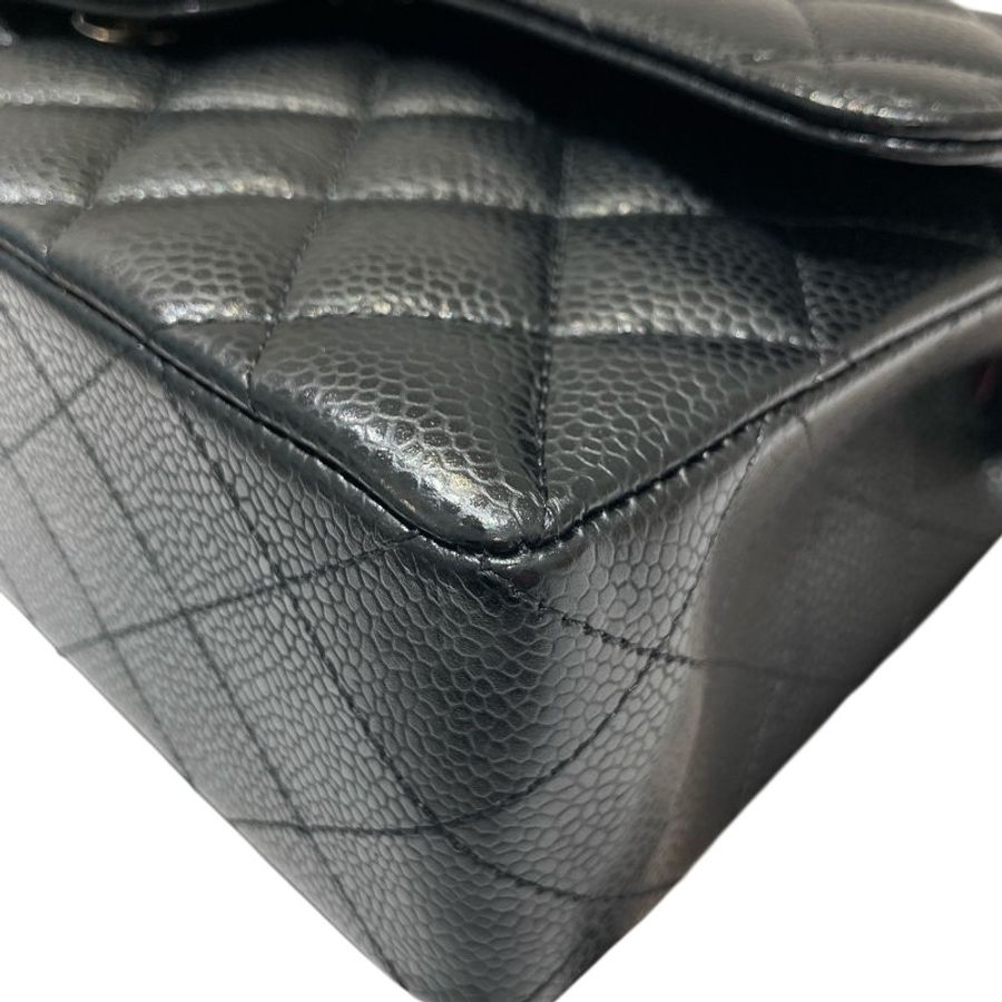 CHANEL 香奈兒 A01113 SMALL CLASSIC FLAP BAG 23 翻蓋肩背包 荔枝牛皮 黑色 銀釦-8