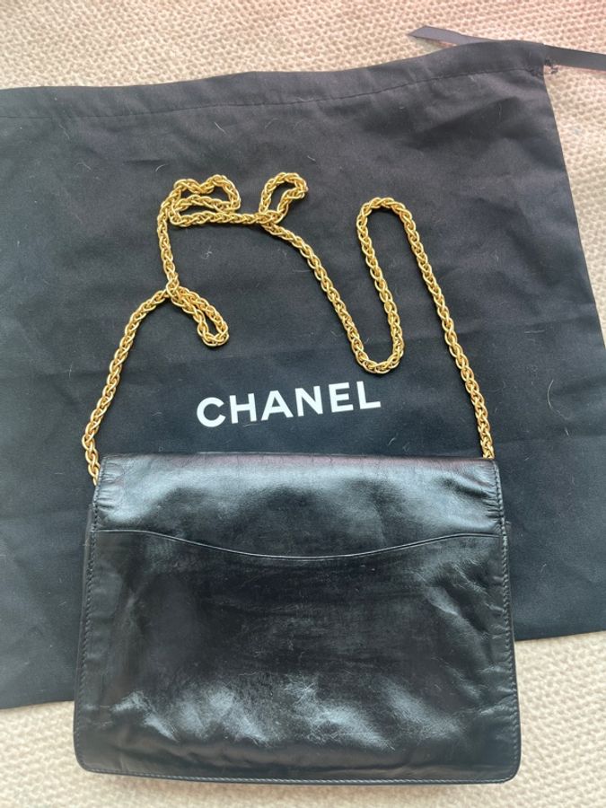 Chanel vintage 香奈兒小羊皮手拿包-2
