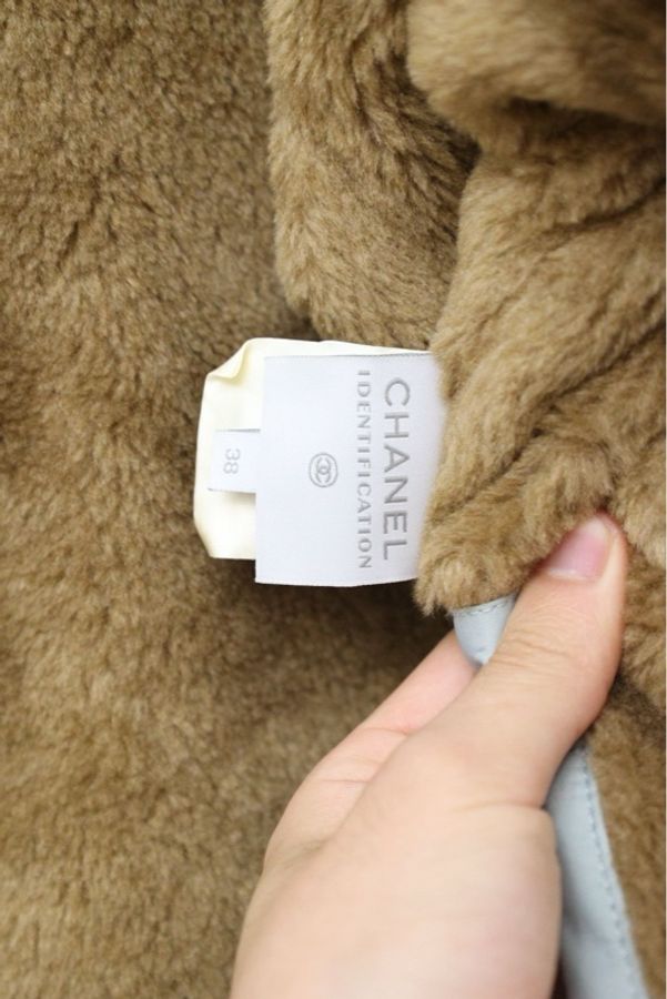 Chanel01年秋冬秀款运动方标系列蓝粉套头棉服-25