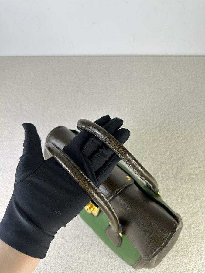 MIUMIU繆繆 拼色全皮劍橋包 手提包-7