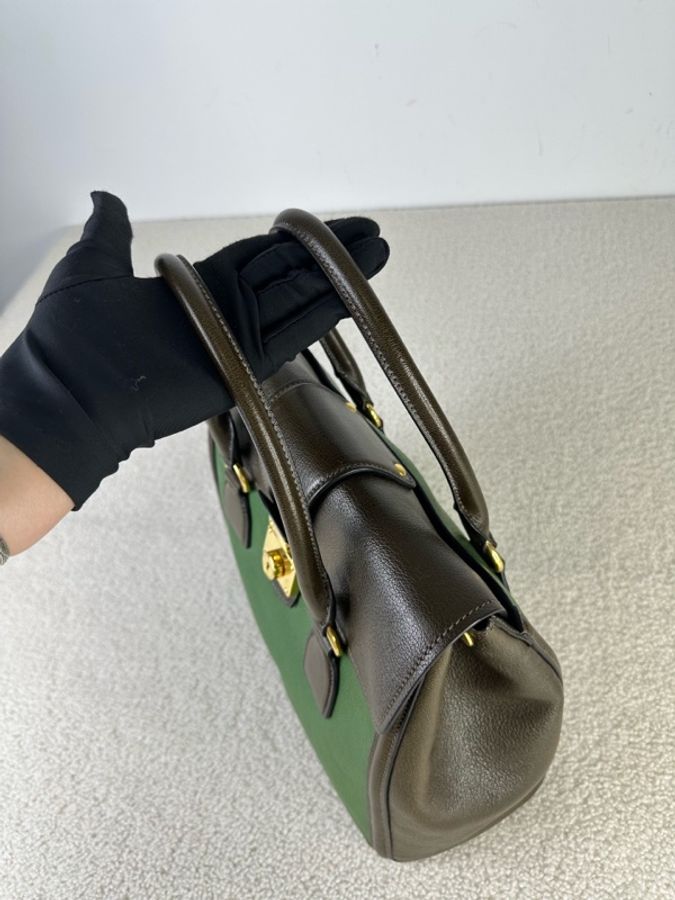 MIUMIU繆繆 拼色全皮劍橋包 手提包-8
