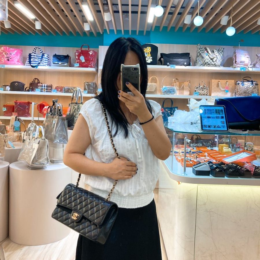 MS0797 Chanel 香奈兒中號經典菱格紋鍊帶包包 Medium Classic Double Flap Caviar Black x GHW-2