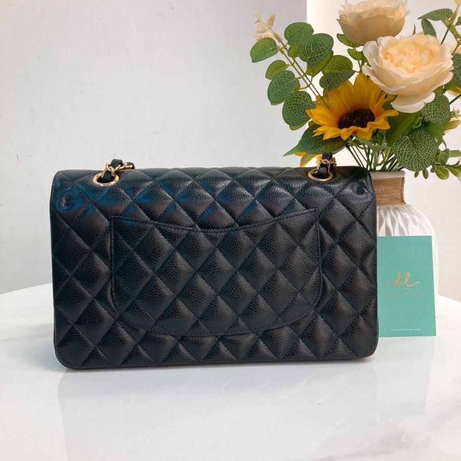 MS0797 Chanel 香奈兒中號經典菱格紋鍊帶包包 Medium Classic Double Flap Caviar Black x GHW-3