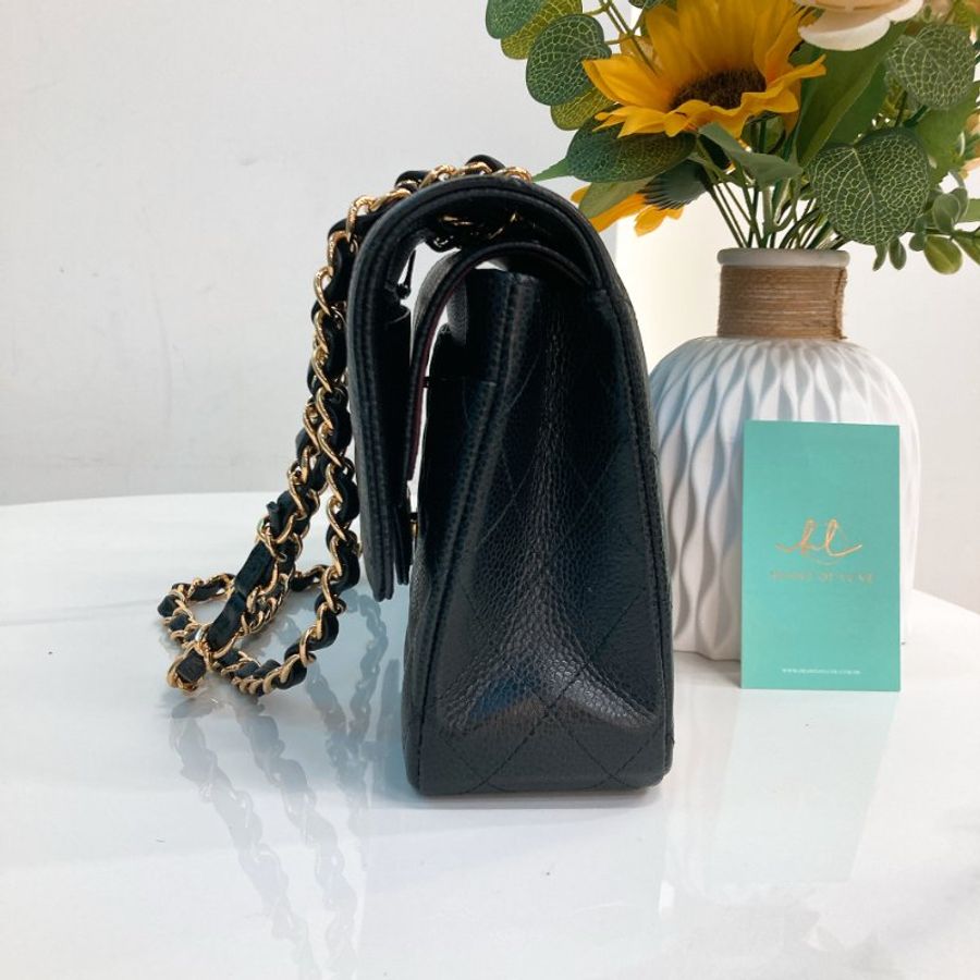 MS0797 Chanel 香奈兒中號經典菱格紋鍊帶包包 Medium Classic Double Flap Caviar Black x GHW-4
