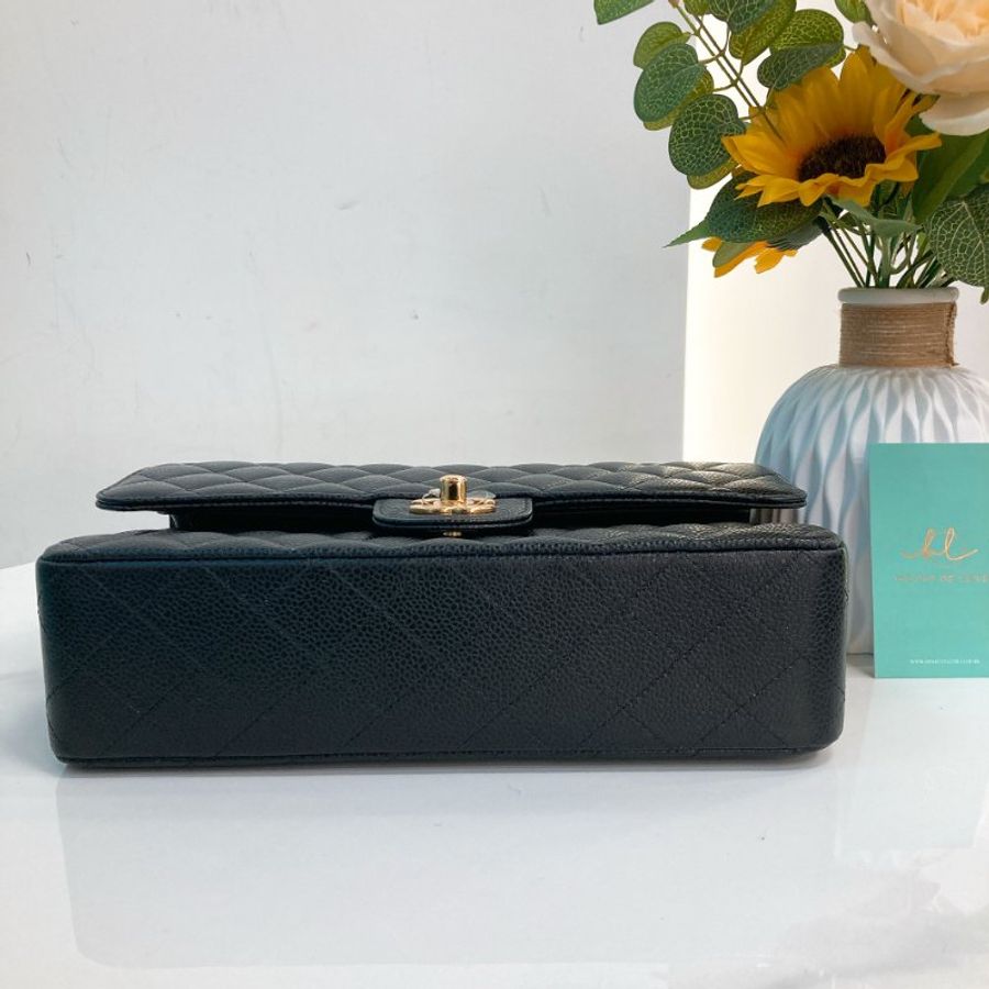 MS0797 Chanel 香奈兒中號經典菱格紋鍊帶包包 Medium Classic Double Flap Caviar Black x GHW-6