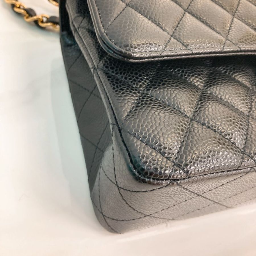 MS0797 Chanel 香奈兒中號經典菱格紋鍊帶包包 Medium Classic Double Flap Caviar Black x GHW-7
