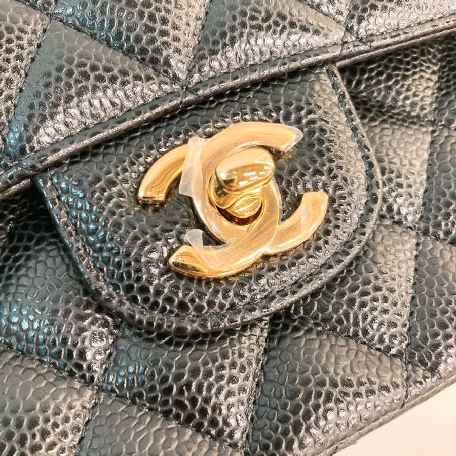 MS0797 Chanel 香奈兒中號經典菱格紋鍊帶包包 Medium Classic Double Flap Caviar Black x GHW-12