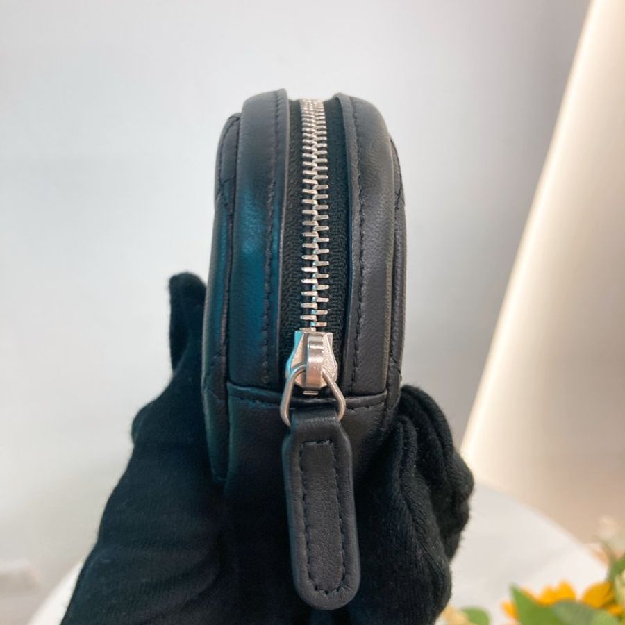 MS0799 Chanel 香奈兒經典小圓型小錢包 Round Coin Purse Lambskin Black x PHW-13
