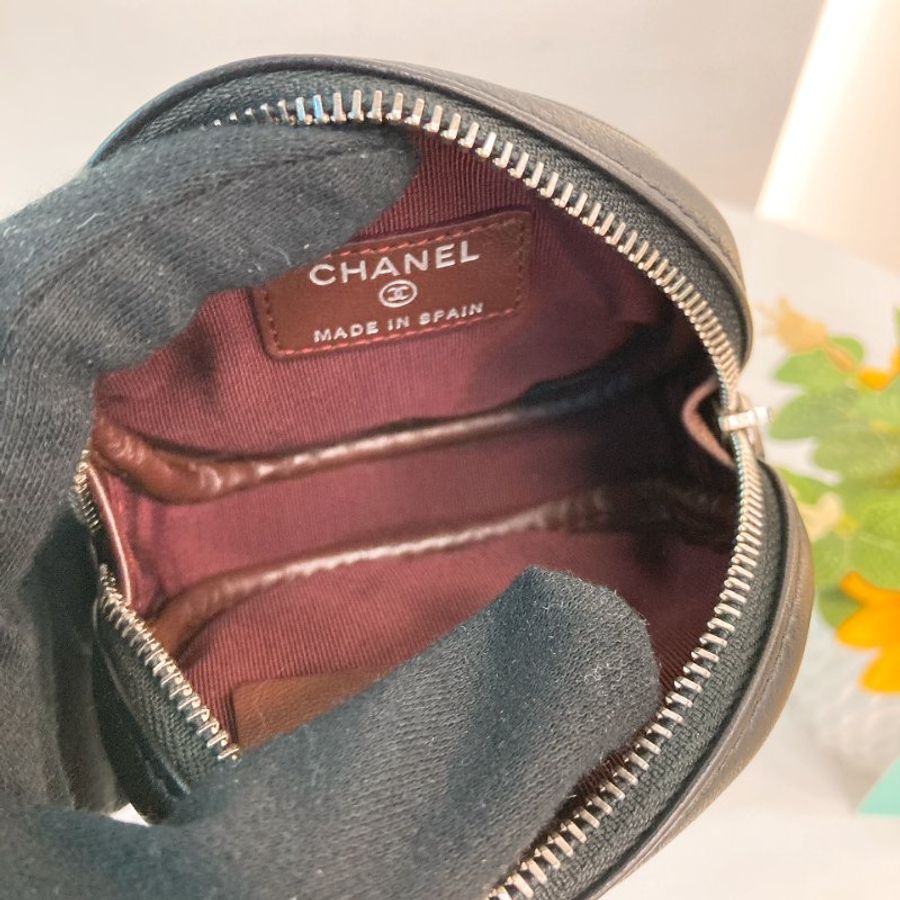 MS0799 Chanel 香奈兒經典小圓型小錢包 Round Coin Purse Lambskin Black x PHW-16